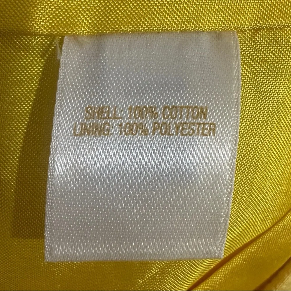 Kate Spade New York Hilary Yellow White Quatrefoil Sweetheart Dress Size 2